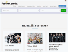 Tablet Screenshot of festivalguide.cz